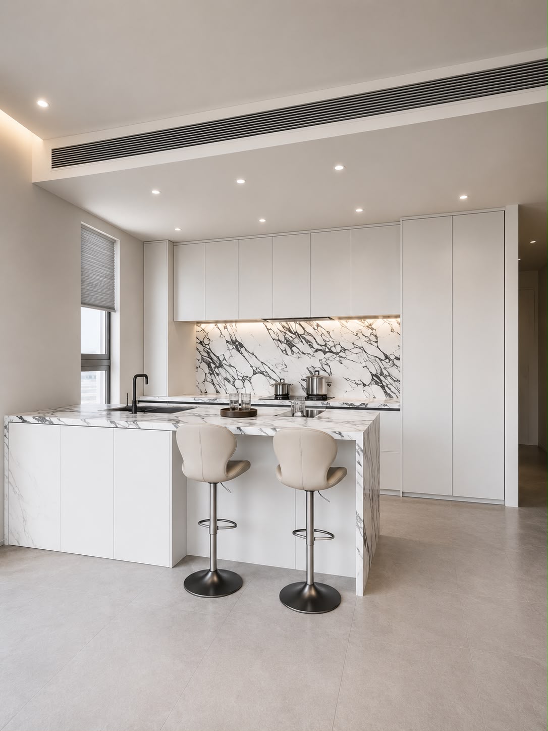 Azure Residences three bedroom — kitchen with island breakfast bar