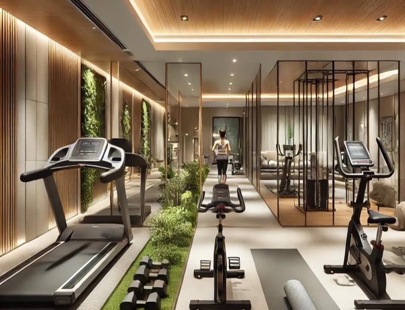 Private residents' fitness studio.
